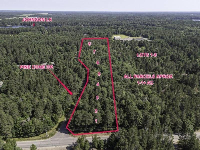 Lots 1-8 Pine Cone Lane, , Woodruff,  WI 54568 United States