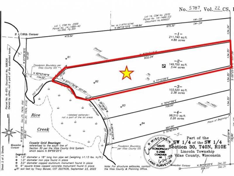 Lot 2 Off Watersmeet Lake Rd, , Eagle River,  WI 54521