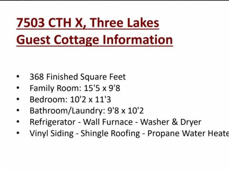 7503 CTH X, , Three Lakes,  WI 54562