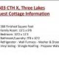 7503 CTH X, , Three Lakes,  WI 54562