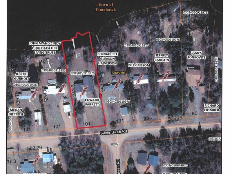 W8656 Silver Birch Rd, , Tomahawk,  WI 54487